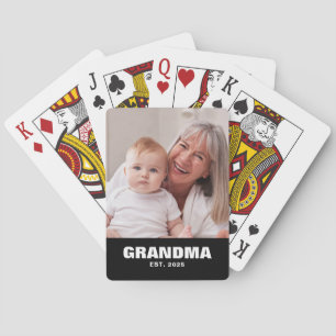 Jeu De Cartes Grand-mère a établi une photo noire en gras