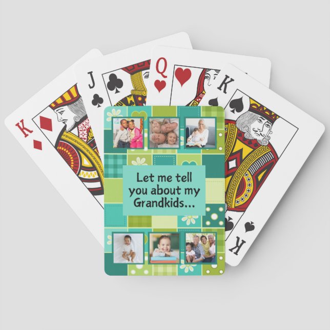 Jeu De Cartes Grand-mère sur le pont personnalisé de cartes à jo (dos)