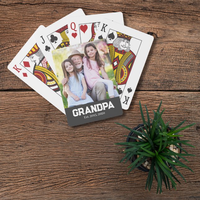 Jeu De Cartes Grand-père a établi une photo de script blanc (Créateur téléchargé)