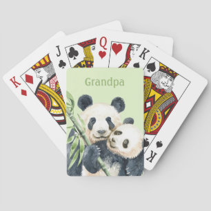 Jeu De Cartes Grand-Père Avec Grand-Enfant Jouer Des Cartes   Pa