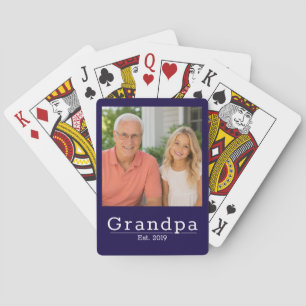 Jeu De Cartes Grand-père Moderne Établ. Photo Typographie Minima
