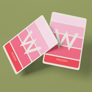 Jeu De Cartes Grand Pink Gradient Gratté Monogramme personnel