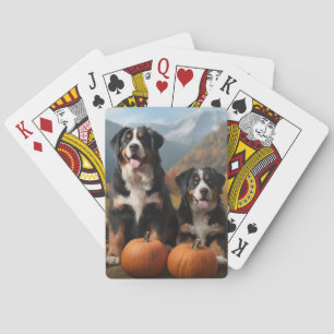 Jeu De Cartes Grand Suisse Montagne Pup Automne Citrouille de pl