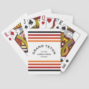 Jeu De Cartes Grand Teton Cabine Club Custom Crest Park Stripe