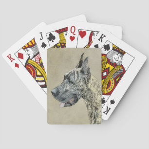 Jeu De Cartes Grande Danse (Brindle) Peinture - Art Chien origin