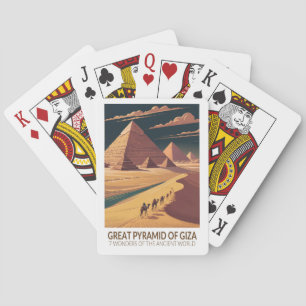 Jeu De Cartes Grande Pyramide de Gizeh Sept Merveilles du Monde