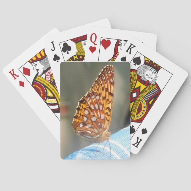 Jeu De Cartes Grandes Cartes À Papillon Fritillaire Éclangées (dos)