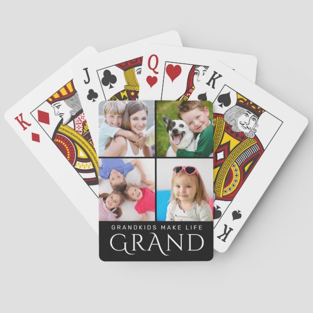 Jeu De Cartes GRANDKIDS FAIRE VIE GRAND 4 Photo Collage (dos)