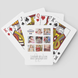 JEU DE CARTES GRANDPA PHOTO COLLAGE CADEAU FIER GRANDAD