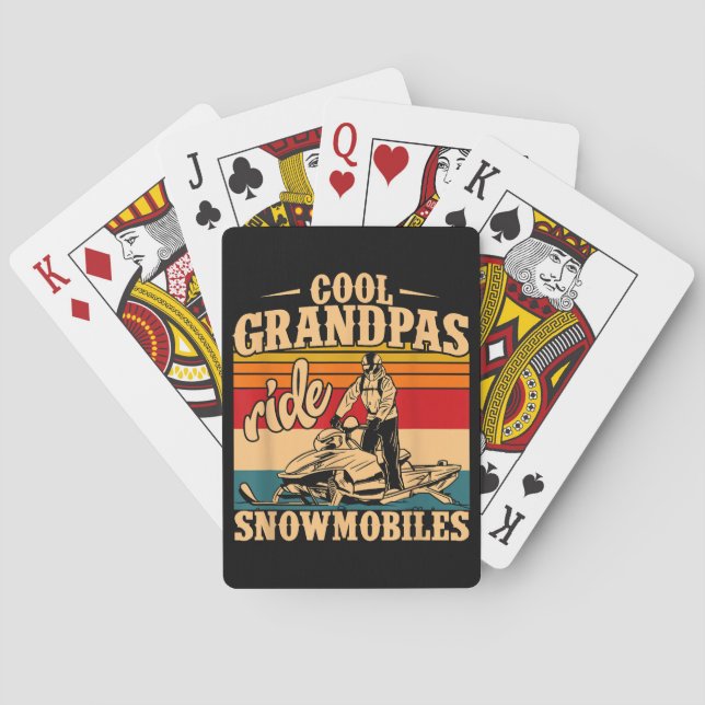 Jeu De Cartes Grandpas cool randonnée Motoneige Motoneige Motone (dos)