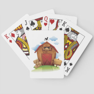 Jeu De Cartes Grange de ferme de campagne avec girouette