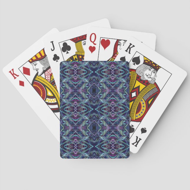 Jeu De Cartes Graphique bleu et rose Abstrait (dos)