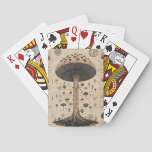 Jeu De Cartes Graphique botanique de champignon vintage (10)