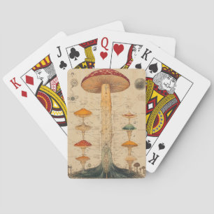 Jeu De Cartes Graphique botanique de champignon vintage (11)