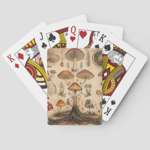 Jeu De Cartes Graphique botanique de champignon vintage (6)