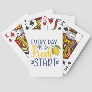 Jeu De Cartes Graphique de citron motivationnel de nouveau dépar