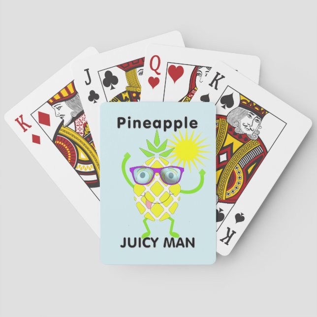Jeu De Cartes Graphique de fruits d'ananas mûr (dos)