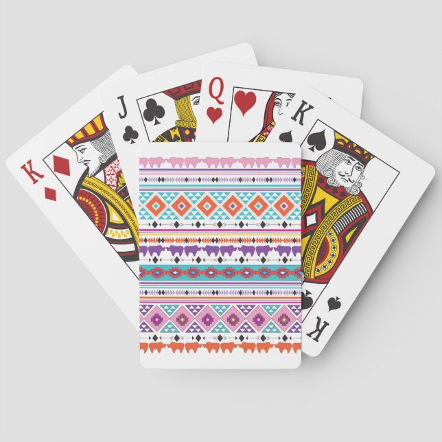Jeu De Cartes Graphique motif de la tribu Aztec (dos)