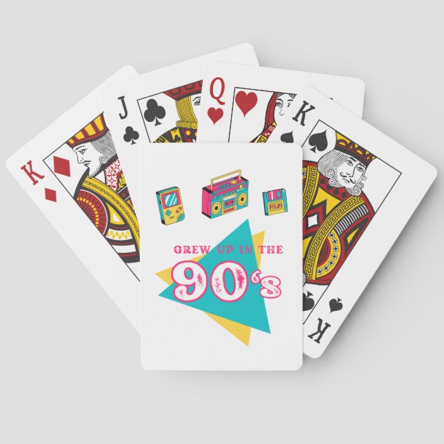 Jeu De Cartes Graphique rétro "Grandi dans les années 90" (dos)