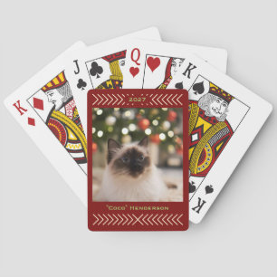 Jeu De Cartes Graphique simple rustique avec photo personnalisée