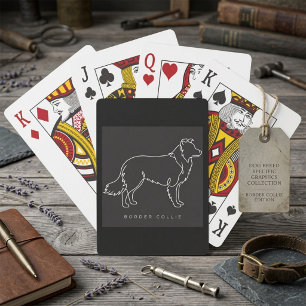 Jeu De Cartes Graphisme de chien en ligne minimaliste Border Col