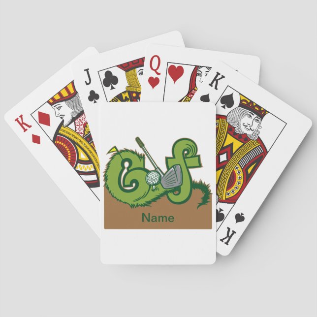 Jeu De Cartes Graphisme de golf personnalisé (dos)