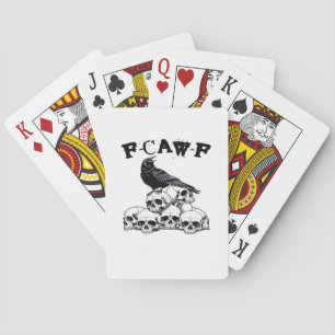 Jeu De Cartes Graphisme Halloween crâne de corbeau corneille got