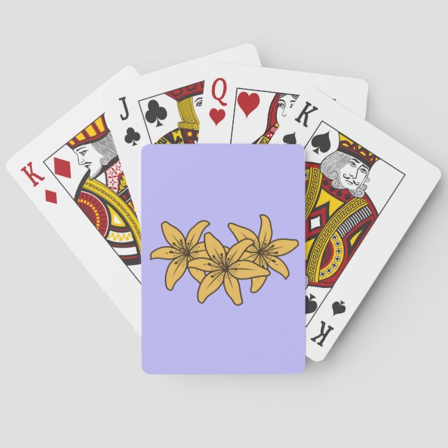 Jeu De Cartes Grappe de lis de dessin animé jaune (dos)