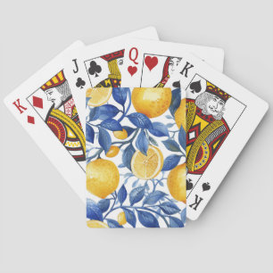 Jeu De Cartes Gras Bleu Italien Positano Lemon