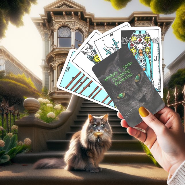 Jeu De Cartes Gray Devil Eye Cat sorcier familier Whiskers & Spe (Créateur téléchargé)