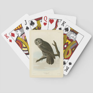Jeu De Cartes Great Cinereous Owl from Audubon Birds of America