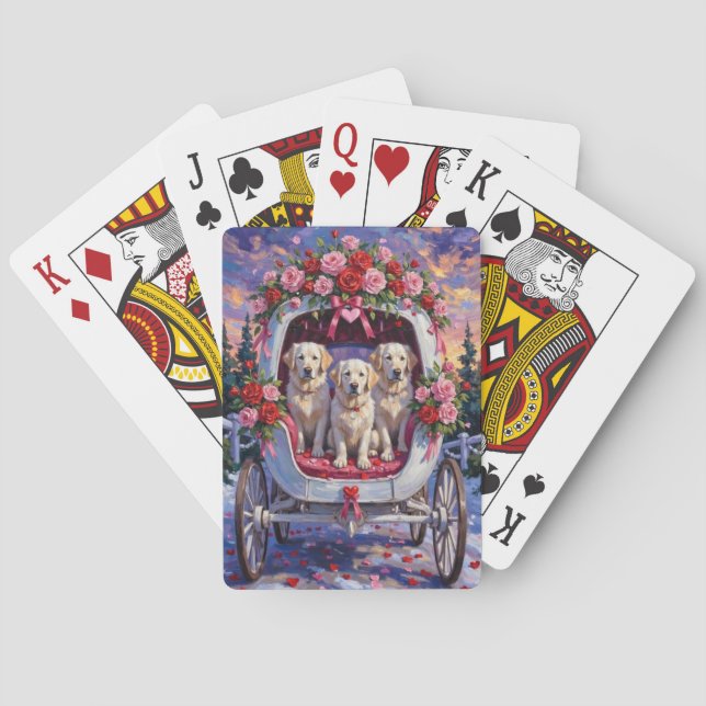 Jeu De Cartes Great Pyrenees Dog Valentine's Day  (dos)