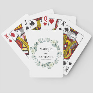 Jeu De Cartes Green Eucalyptus Feuille Verdure Mariage botanique