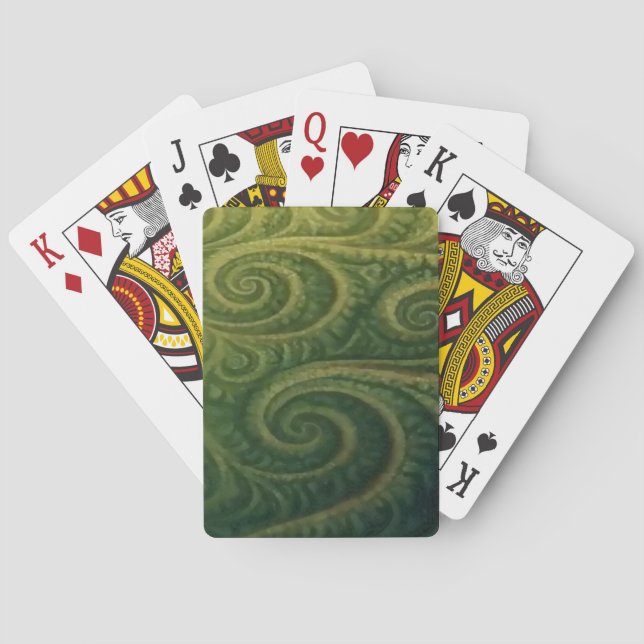 Jeu De Cartes Green Fractal  (dos)
