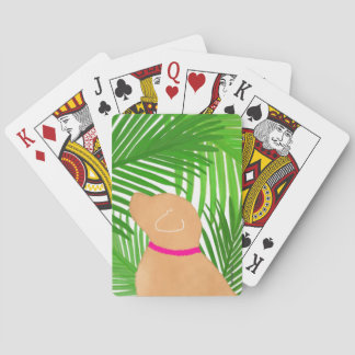 Jeu De Cartes Green Palm Tree Island Chien jaune Jouer aux carte