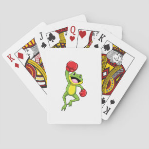 Jeu De Cartes Grenouille à la boîte avec gants de boxe
