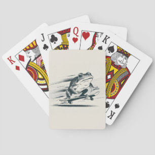 Jeu De Cartes Grenouille à roulettes – Art animalier vintage d'a