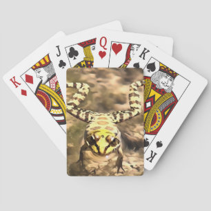 Jeu De Cartes Grenouille De Baignade Immergée Dans La Rivière Cl