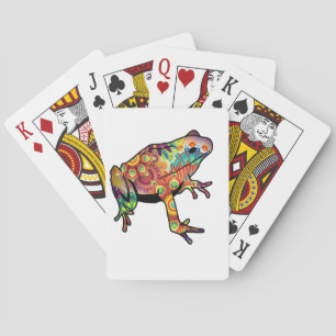 Jeu De Cartes Grenouille orientée psychédélique jouant la