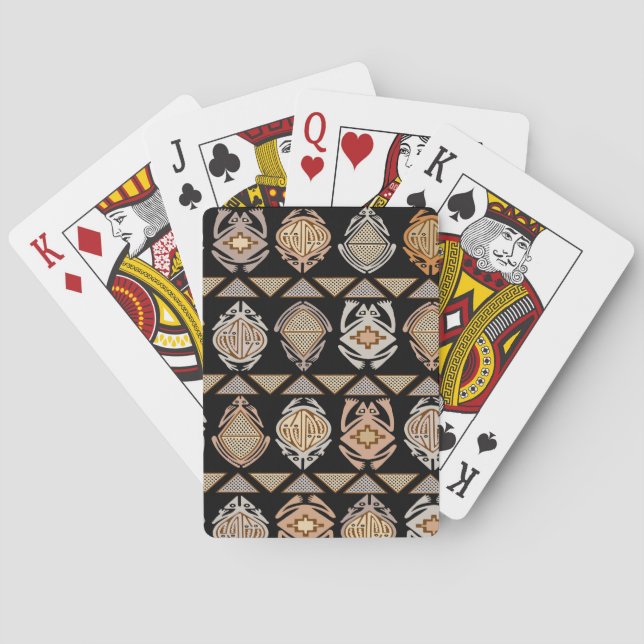 Jeu De Cartes Grenouilles à genoux tribales (dos)