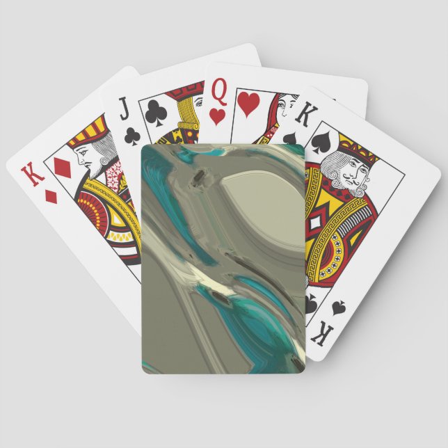 Jeu De Cartes Grey and Blue Abstract (dos)