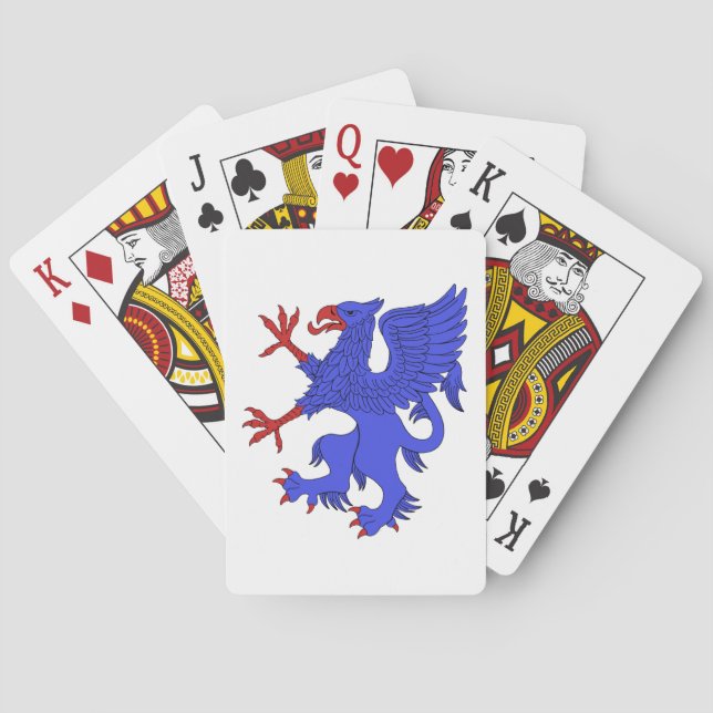 Jeu De Cartes Griffin Rampant Azure (dos)
