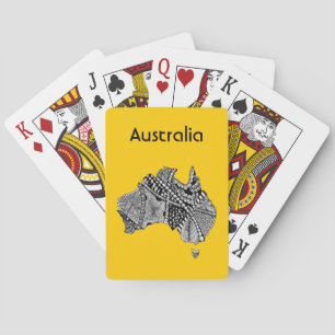 Jeu De Cartes Griffonnage d'art de carte de l'Australie