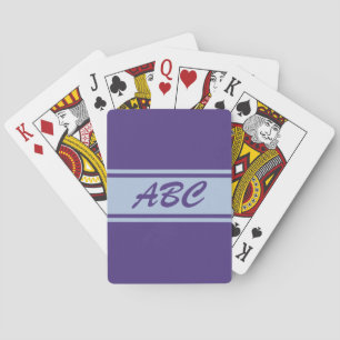 Jeu De Cartes Grilles larges initiales personnalisées lecture de