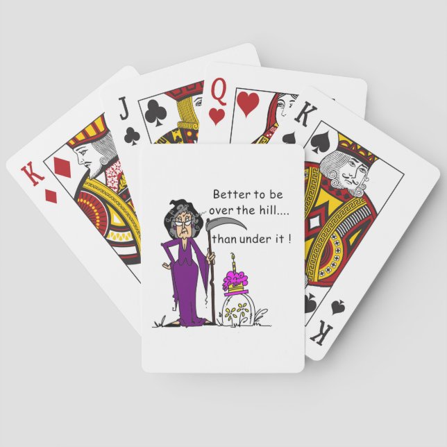 Jeu De Cartes Grim Reaper Humour d'anniversaire (dos)