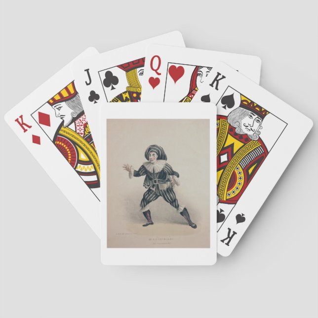 Jeu De Cartes Grimaldi comme Scaramouche, du dell'Ar de Commedia (dos)