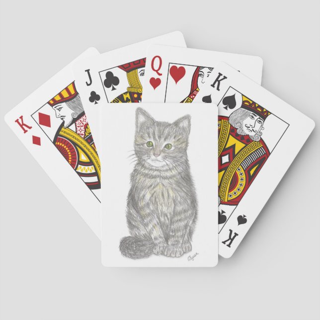 Jeu De Cartes Gris Kitten Jouer aux cartes (dos)