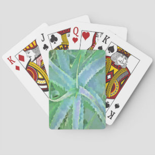 Jeu De Cartes Gris vert aloès peinture Abstraite