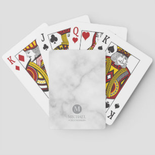 Jeu De Cartes Groomsmen Personnalisé Classique Monogramme et nom