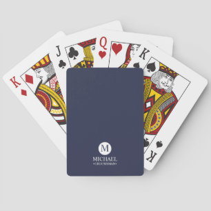 Jeu De Cartes Groomsmen Personnalisé Classique Monogramme et nom